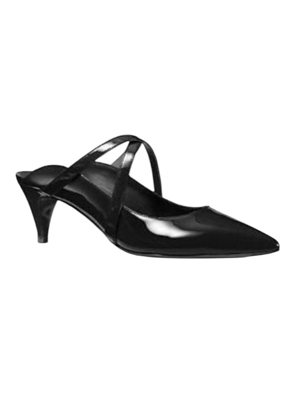 Michael Kors Black Patent Pointed  Kitten Heel Geneva
